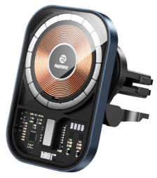 Держатель c беспроводной зарядкой в воздуховод Remax RM-C18 15W магнитный черный