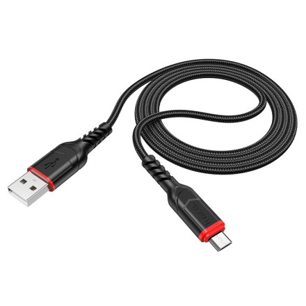  Usb Кабель-зарядка Micro Hoco X59 1м в тканевой оплётке чёрный