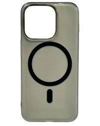 Накладка для i-Phone 15 Pro Keephone X-Crystal Magsnap черный прозрачный