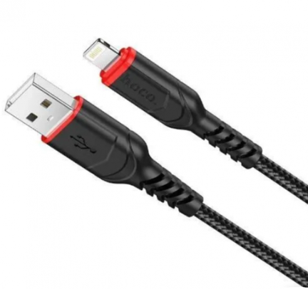  Usb Кабель-зарядка Lightning Hoco X59 Victory 2м 2.4А в тканевой оплётке чёрный