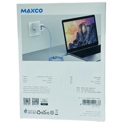 Usb Кабель-зарядка Type-C на Type-C Maxco MS06CC LED 100W 2м синий