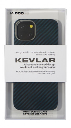 Накладка для i-Phone 13 K-Doo Kevlar пластик синяя