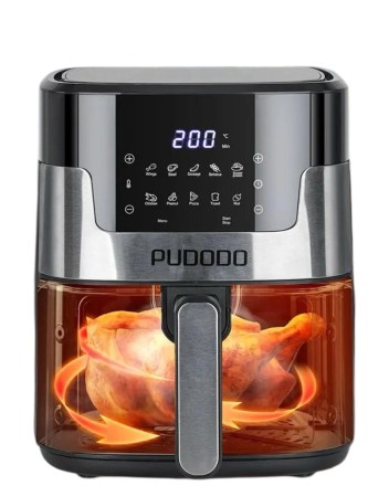  Аэрогриль Pudodo Smart Air Fryer 6L серебристый