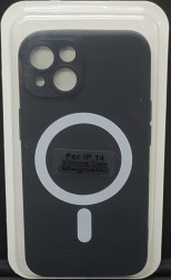 Накладка для i-Phone 14 6.1&quot; Magsafe силикон черная