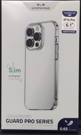  Накладка для i-Phone 14 Pro Keephone тонкий прозрачный
