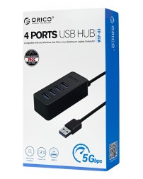 USB-хаб Orico W5P-U3-10 4xUSB3.0/MicroUSB черный