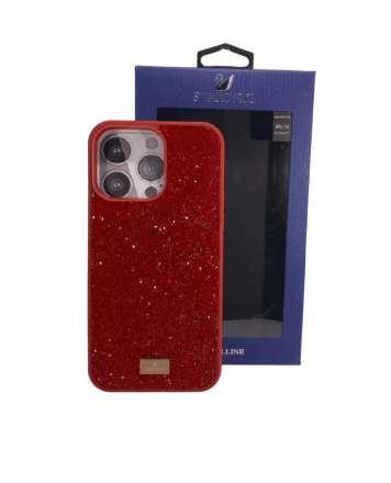 Накладка для i-Phone 14 Pro Max 6.7&quot; Swarovski красный