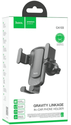 Держатель в автомобиль в воздуховод Hoco CA103 с зажимом черный