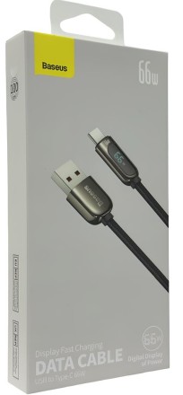  Usb Кабель-зарядка TYPE-C Baseus Display series 1м (CASX020001) 66W черный