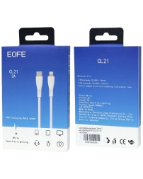 Usb Кабель-зарядка Type-C на Lightning EOFE CL21 3A 1м белый