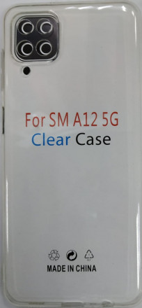 Чехол-накладка силикон 1.0мм Samsung Galaxy A12 прозрачный