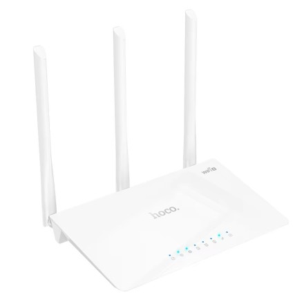  WiFi-роутер Hoco HI30 WI-FI4 2.4G 3 ANTENNAS белый