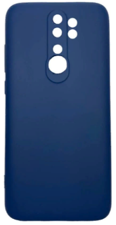  Накладка для Xiaomi Redmi Note 8 pro Silicone cover без логотипа темно-синяя