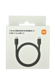 Кабель Xiaomi Magnetic Type-C Type-C 1м 6A (TPE+сталь) черный 