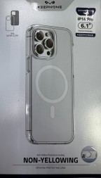 Накладка для i-Phone 15 Pro Max Keephone X-Crystal MagSnap титан