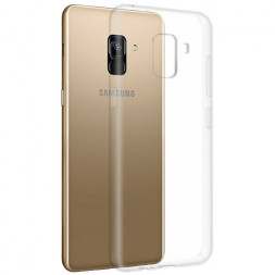 Чехол-накладка силикон 0.33мм Samsung Galaxy A7 (2018)/A8 Plus прозрачный