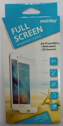 Защитное стекло для i-Phone 6 Plus/6s Plus Smartbuy Light белое