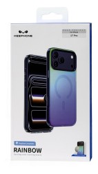 Накладка для i-Phone 17 Pro Keephone Rainbow MagSnap синий