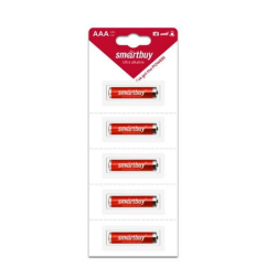 Батарейка алкалиновая Smartbuy LR03/5B strip (60/600)  SBBA-3A05B