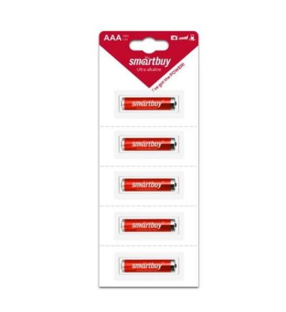  Батарейка алкалиновая Smartbuy LR03/5B strip (60/600) SBBA-3A05B