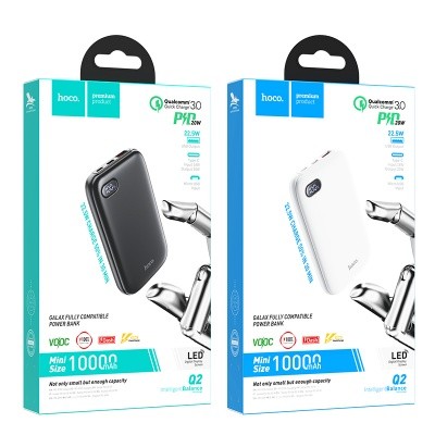  Powerbank Hoco Q2 1USB (22.5W) 1USB-C (20W) 10000mAh чёрный