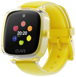 Детские часы Elari KidPhone Fresh (KP-F) 1.3&quot;/240x240/480mAh/72ч/Micro-SIM/2G/BT3.0/0.3Мп желтые
