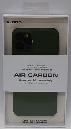 Накладка для i-Phone 11 Pro K-Doo Air Carbon пластик зелёная