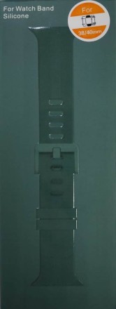  Сменный браслет силиконовый для Apple Watch 38mm с застежкой в коробке бирюзовый