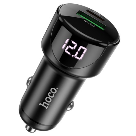  Автомобильное заряд. устр. Hoco Z42 1USB/1USB-C 3A 20W черное
