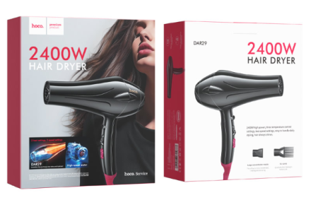  Фен Hoco DAR29 Jasmin 2400Вт/2 насадки черный
