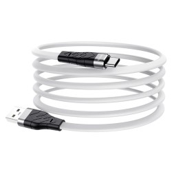 Usb Кабель-зарядка Type-C Hoco X53 Angel silicone 3A 1м плоский силиконовый белый