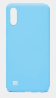  Накладка для Samsung Galaxy A10 Silicone cover голубая