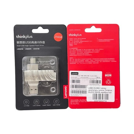  USB3.2/USB-C флеш накопитель Lenovo Thinkplus MU232 256GB серебристый