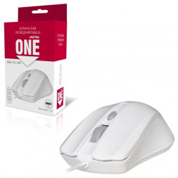 Мышь проводная Smartbuy ONE 352 USB/DPI 800-1200-1600/4 кнопки/1.24м (SBM-352-WK) белая