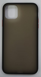 Накладка для i-Phone 11 Pro Max силикон матовая бока цветные черные