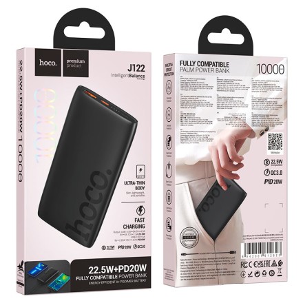  Powerbank Hoco J122 10000mAh 2USB/1C черный