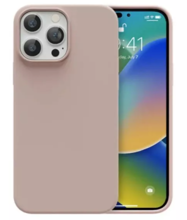  Чехол-накладка i-Phone 14 Pro Silicone icase №19 песочно-розовая