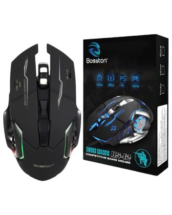  Мышь проводная игровая Bosston BS-12 черная