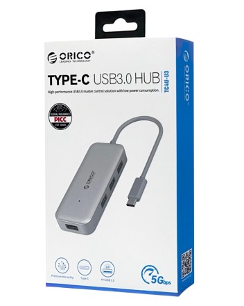  USB-С хаб Orico TC4U-SV 4xUSB3.0 серый