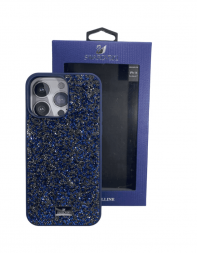 Накладка для i-Phone 14 Pro Max 6.7&quot; Swarovski синии
