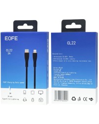 Usb Кабель-зарядка Type-C на Lightning EOFE CL22 3A 2м черный
