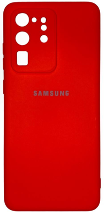  Накладка для Samsung Galaxy S20 Ultra Silicone cover красная