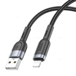 Usb Кабель-зарядка Lightning Hoco U117 3A 1.2м черный