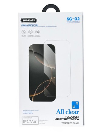  Защитное стекло для i-Phone 17 Air Supglass SG-02 3D прозрачное