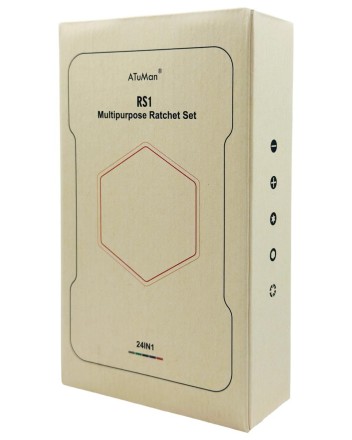  Ключ-трещетка с комплектом бит ATuman RS-1 (24 биты)