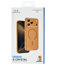 Накладка для i-Phone 17 Pro Keephone X-Crystal оранжевый