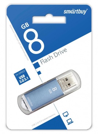 USB флеш накопитель Smartbuy 8GB V-Cut Blue (SB8GBVC-B)