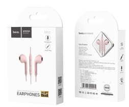 Стереонаушники Hoco M55 с микрофоном розовые