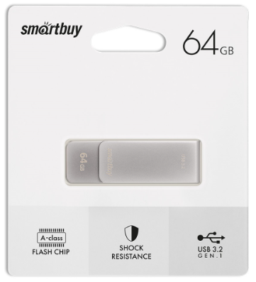  3.0/3.2 USB флеш накопитель Smartbuy Gen.1 64GB M1 Metal Grey (SB064GM1G)