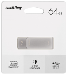 3.0/3.2 USB флеш накопитель Smartbuy Gen.1 64GB M1 Metal Grey (SB064GM1G)